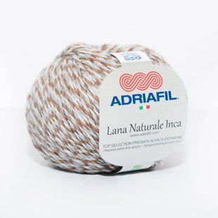 Пряжа Lana Naturale Inca/Лана Натурале Інка, білий-світло-сірий-бежевий 72, Adriafil 6523 фото