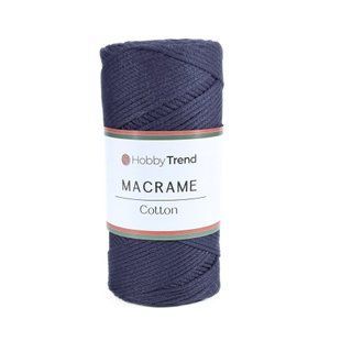 Пряжа Cotton Macrame/Котон Макраме, темно-синий 1001/260, Hobby Trend 5627 фото