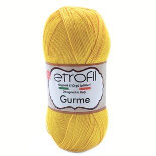 Пряжа Gurme/Гурме, жовтий 72042, Etrofil 421 фото