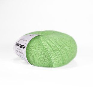 Пряжа Silk Mohair/Силк Мохер, лайм неон A1783, Lana Gatto 5096 фото