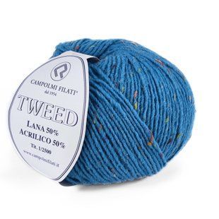 Пряжа Tweed/Твід, яскраво-блакитний 428, Campolmi 1817 фото