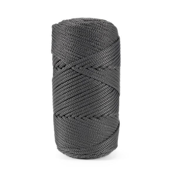 Пряжа Macrame №4/Макраме №4, темно-сірий 2002/067, Hobby Trend 5528 фото