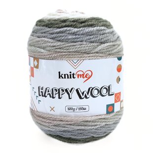 Пряжа Happy Wool/Хеппі Вул, пісок-сірий-оливковий-молочний-бежевий HW1, Knit Me 1161 фото