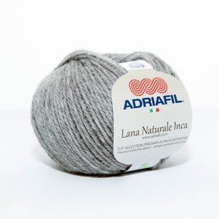 Пряжа Lana Naturale Inca/Лана Натурале Інка, світло-сірий 80, Adriafil 6526 фото