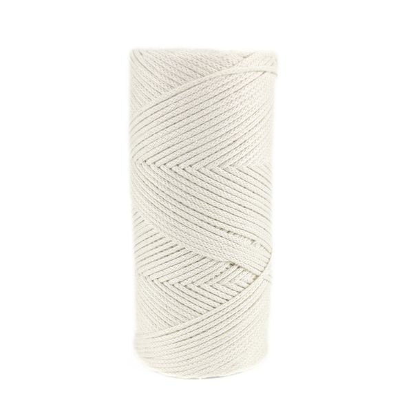 Пряжа Cotton Macrame/Котон Макраме, молочный 1001/010, Hobby Trend 5629 фото