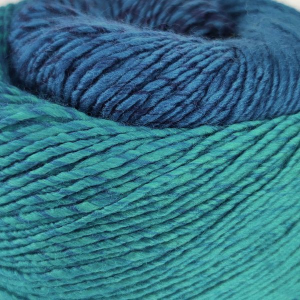 Пряжа Poema Cashmere/Поема Кашемір, блакитний-синій-темно-синій мультиколор 105, Laines du Nord 4933 фото