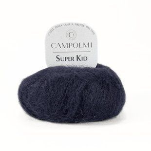 Пряжа Super Kid Mohair/Супер Кід Мохер, чорно-синій 2447 Campolmi 5673 фото