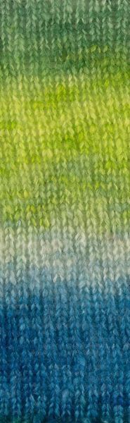 Пряжа Mohair Trend Print/Мохер Тренд Принт, зеленый-салатовый-голубой 3, Laines du Nord 4351 фото