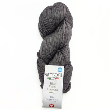 ПРЯЖА BLUE FACED LEICESTER WOOL/БЛЮ ФЕЙС ЛЕЙСТЕР ВУЛ, сірий Heathered Anthracite 79082 23 фото