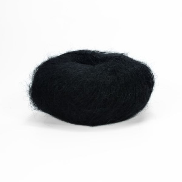 Пряжа Mohair Royal/Мохер Роял, чорний 5000, Lana Gatto 1616 фото