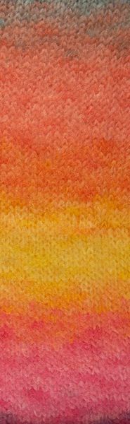 Пряжа Mohair Trend Print/Мохер Тренд Прінт, рожевий-жовтий-бірюзовий 4, Laines du Nord 4352 фото