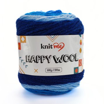 HAPPY WOOL/ХЕППІ ВУЛ, синій-блакитний-електрик-індіго HW9 1164 фото