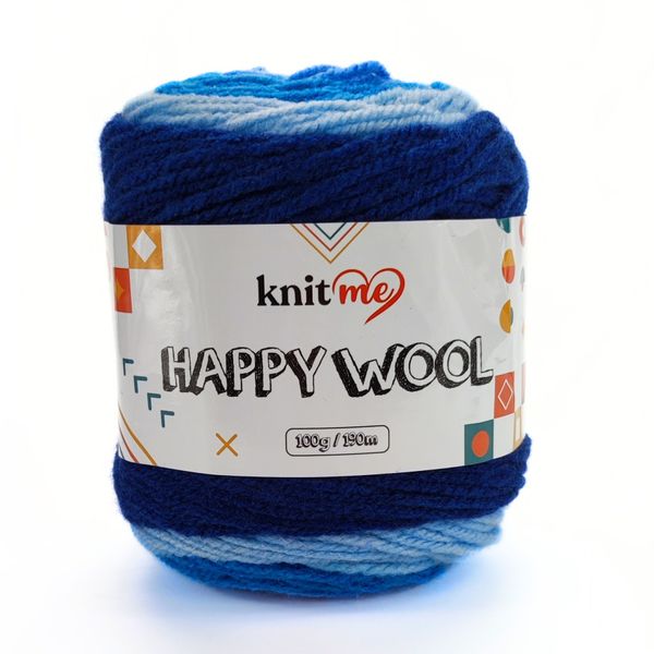 HAPPY WOOL/ХЕППИ ВУЛ, синий-голубой-электрик-индиго HW9 1164 фото