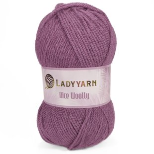 Пряжа Nice Woolly/Найс Вулл, бузковий NW015, Lady Yarn 2464 фото