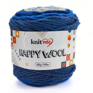 HAPPY WOOL/ХЕППІ ВУЛ, сірий-індіго-пісок-блакитний HW20 1165 фото