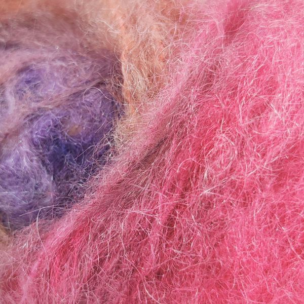 Пряжа Mohair Trend Print/Мохер Тренд Принт, фиолетовый-серый-розовый 6, Laines du Nord 4354 фото
