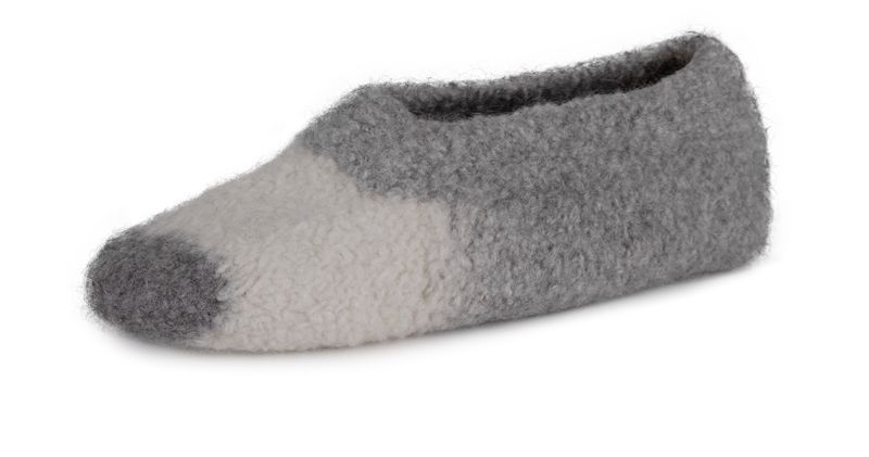 Slippers Yarn, grey-milky 101, Laines du Nord