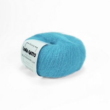 Пряжа Silk Mohair Lux/Силк Мохер Люкс, голубовато-бирюзовый 30485, Lana Gatto 1575 фото