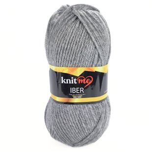 Пряжа Iber/Ібер, сірий KI19, Knit Me 880 фото