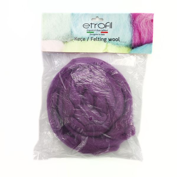 ПРЯЖА CECE FELTING WOOL/КЕСЕ ФЕЛТІНГ ВУЛ, фіолетовий 70680 102 фото