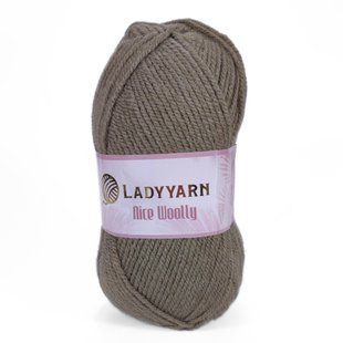 Пряжа Nice Woolly/Найс Вулл, кора дуба NW008, Lady Yarn 2472 фото