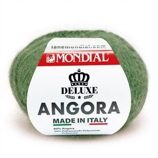 Angora Yarn, Green 727, Mondial