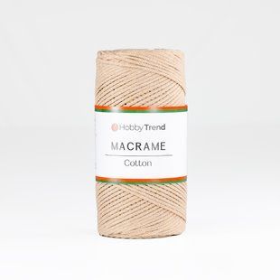 Пряжа Cotton Macrame/Котон Макраме, персикова пудра 1001/031, Hobby Trend 5968 фото