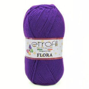 Пряжа Flora/Флора,тёмно--фиолетовый 70670, Etrofil 372 фото