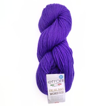 ПРЯЖА FALKLAND WORSTED/ФОЛКЛЭНД ВОРСТЭД, баклажановый Grape 76055 38 фото